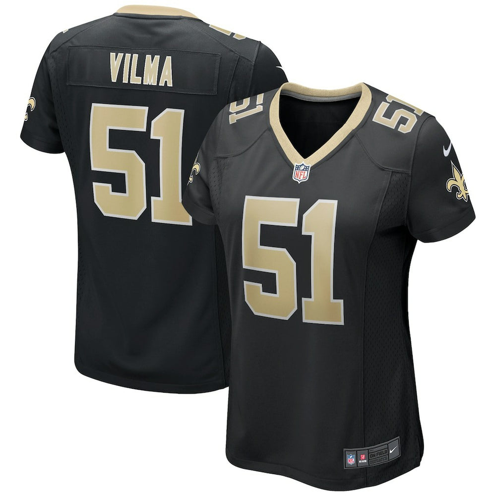 Jonathan Vilma New Orleans Saints Women's Game Retired Player Jersey - Black cheap
