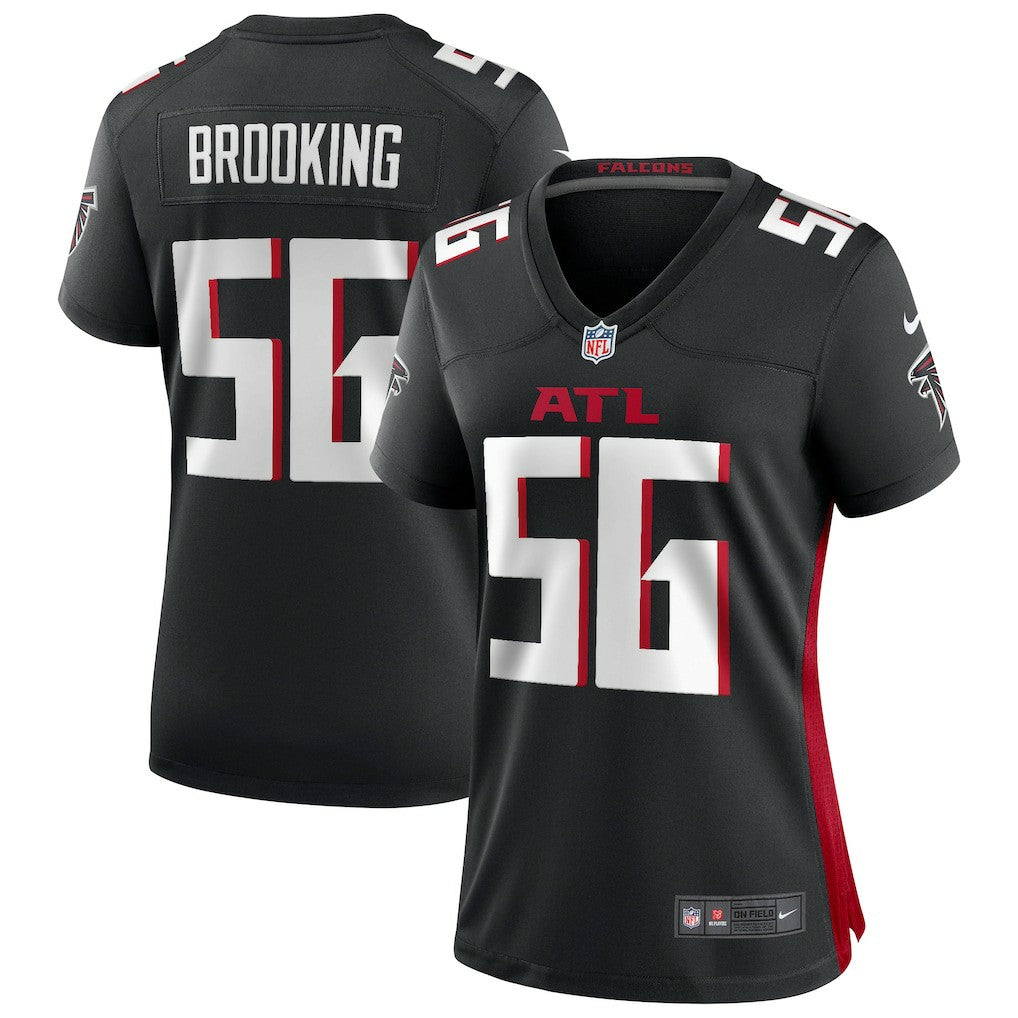 Keith Brooking Atlanta Falcons Women's Game Retired Player Jersey - Black for sale