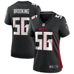 Keith Brooking Atlanta Falcons Women's Game Retired Player Jersey - Black for sale