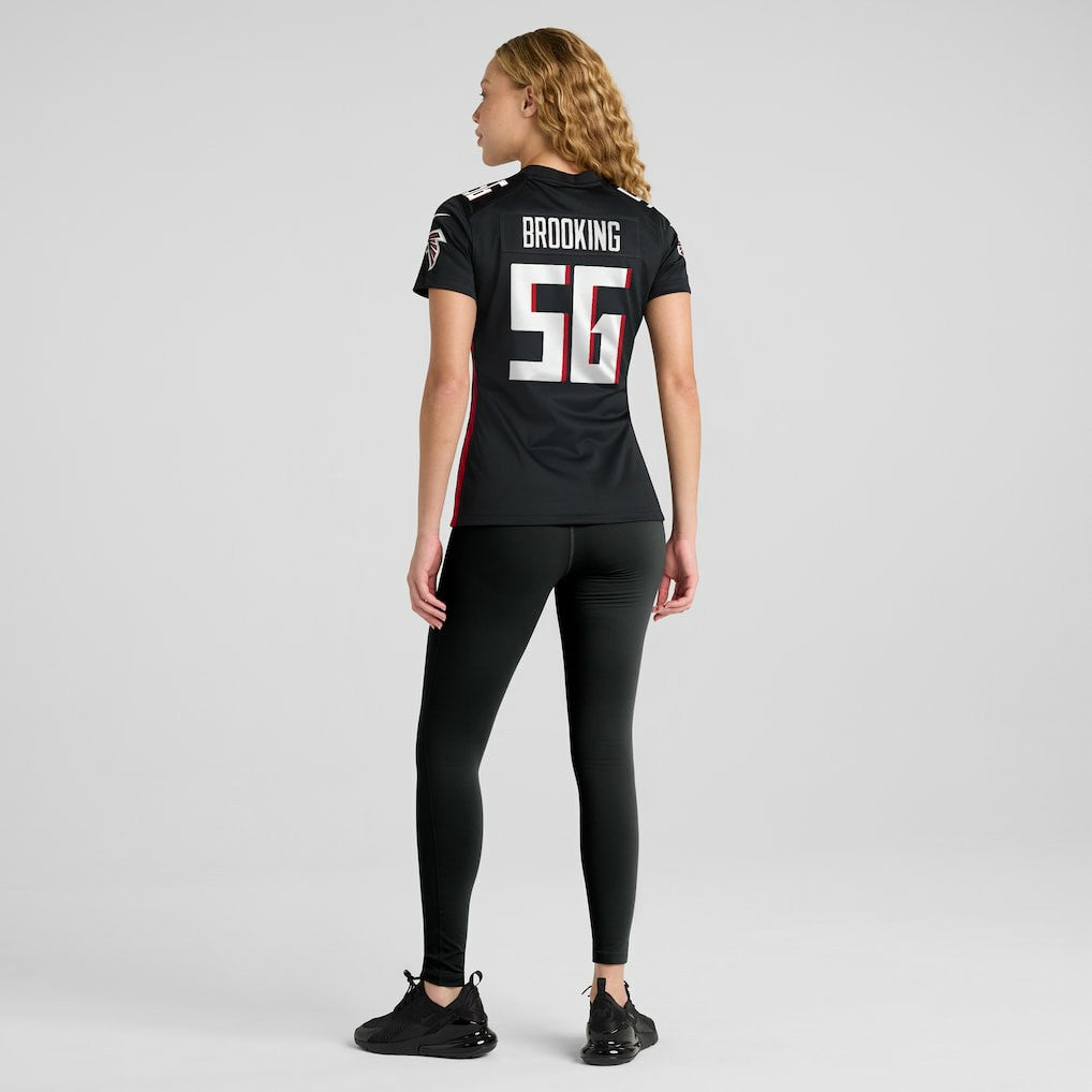 Keith Brooking Atlanta Falcons Women's Game Retired Player Jersey - Black for sale