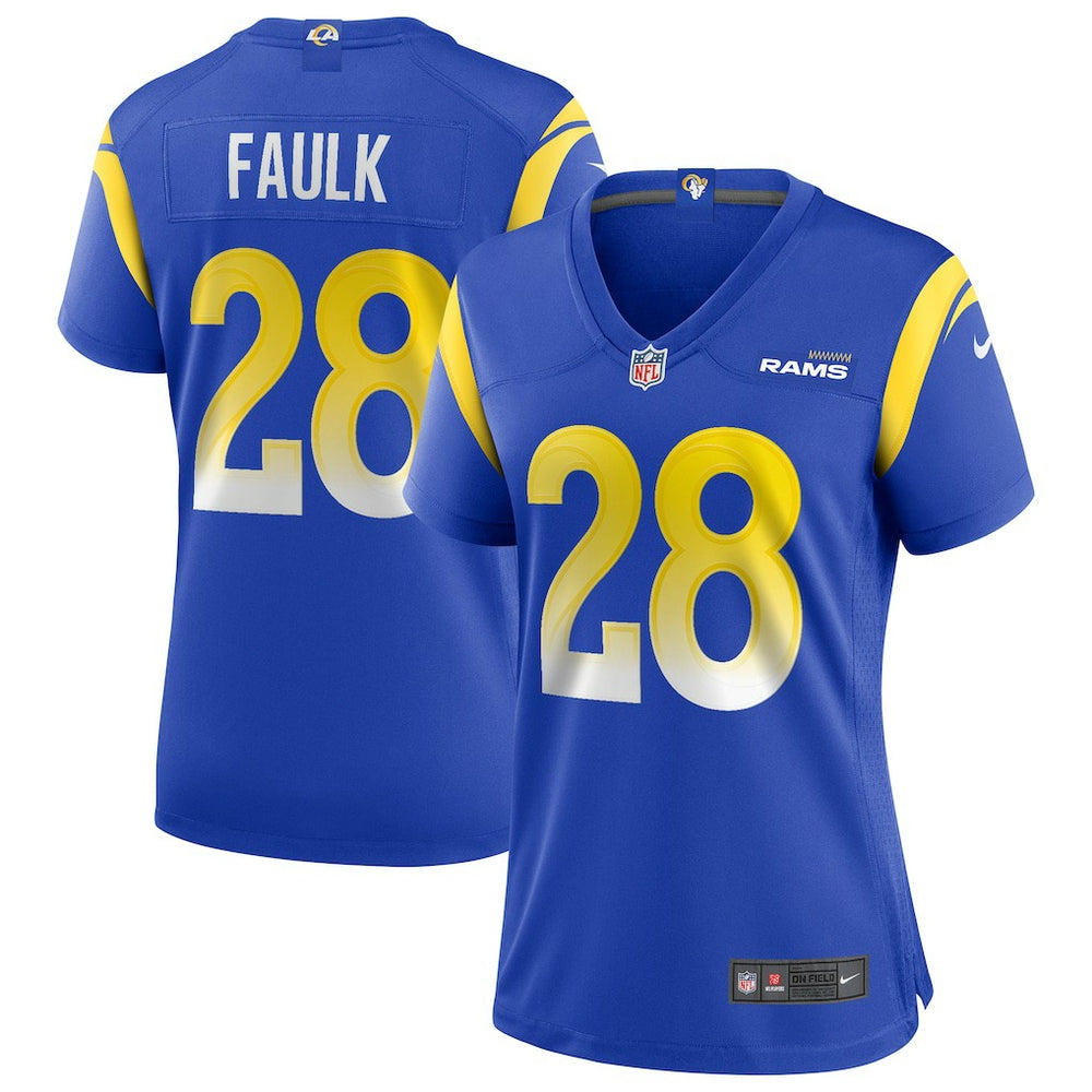 Marshall Faulk Los Angeles Rams Women's Game Retired Player Jersey - Royal for sale