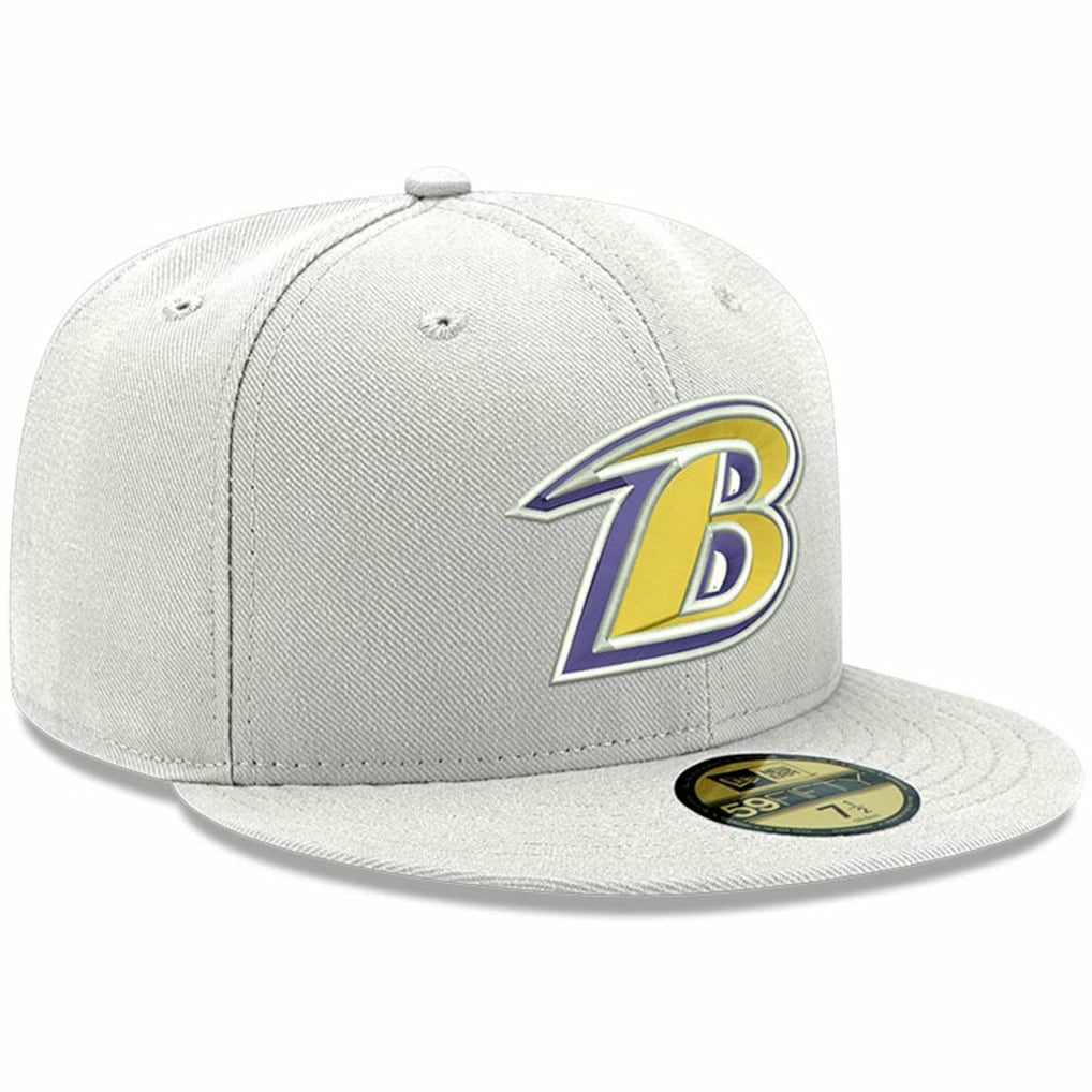 Baltimore Ravens New Era Omaha Lettermark 59FIFTY Fitted Hat - White cheap