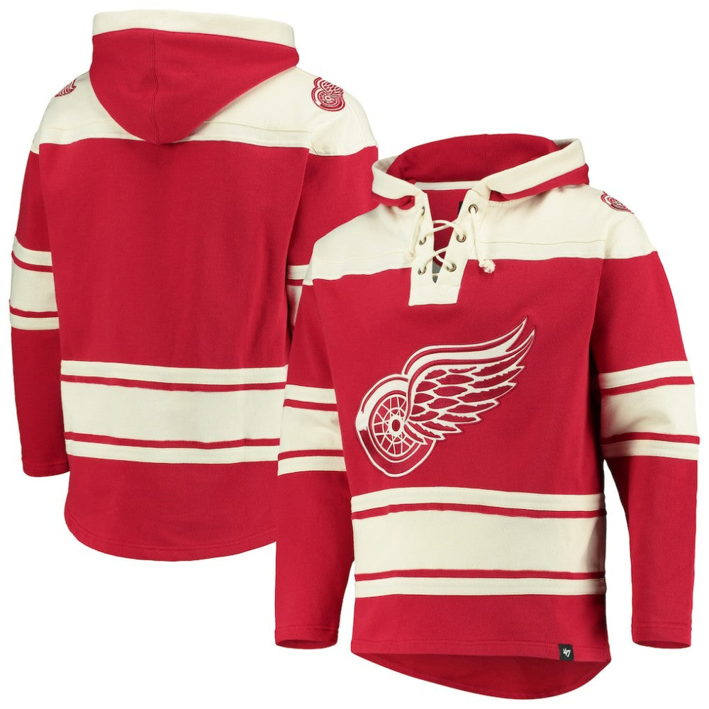 Detroit Red Wings '47 Superior Lacer Hoodie - Red Hoodies