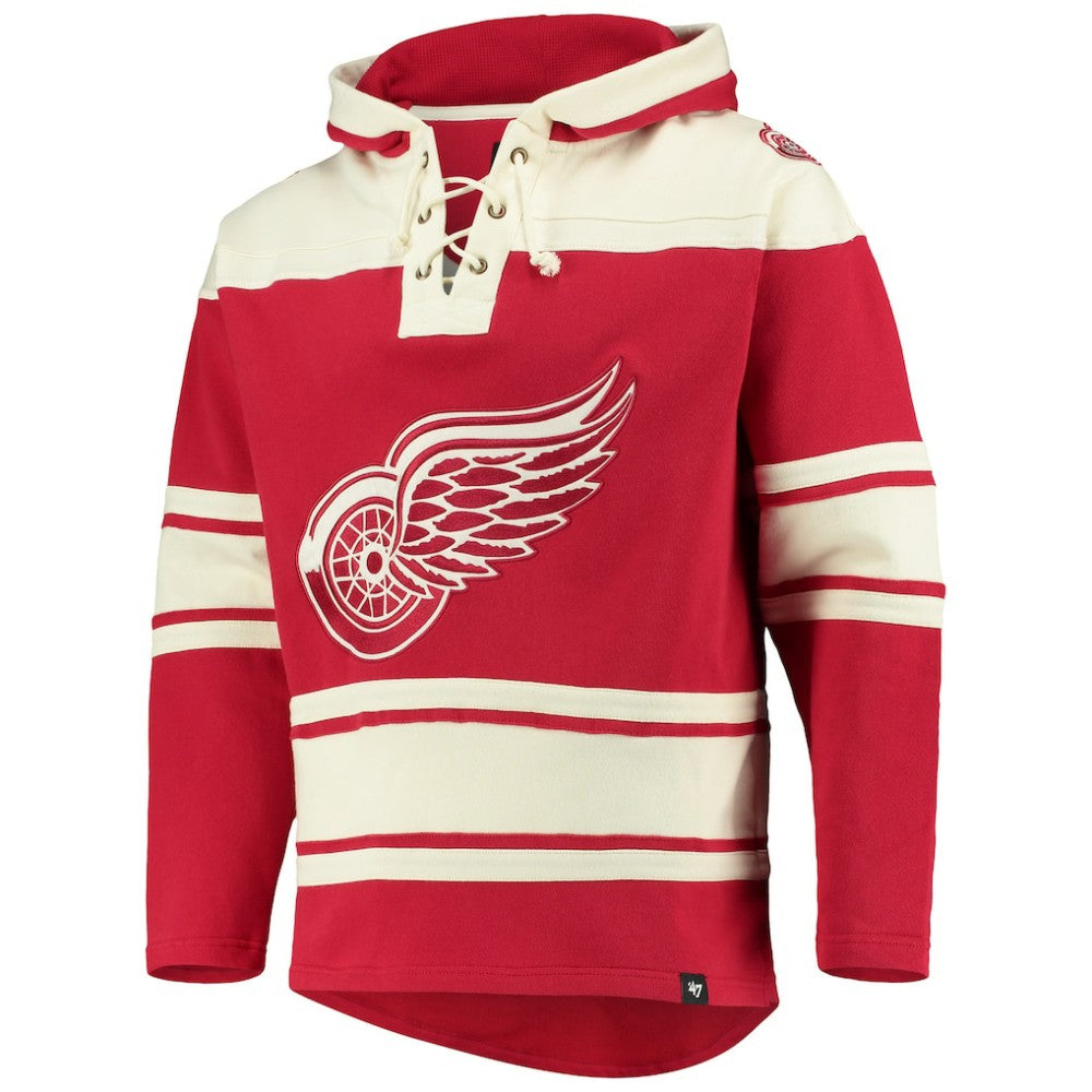 Detroit Red Wings '47 Superior Lacer Hoodie - Red Hoodies