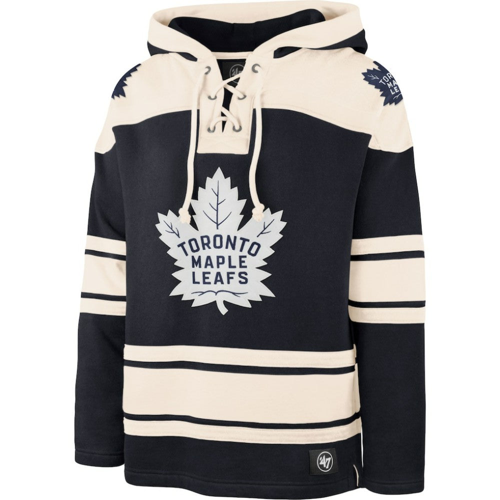 Toronto Maple Leafs '47 Superior Lacer Pullover Hoodie - Navy/Cream Hoodies