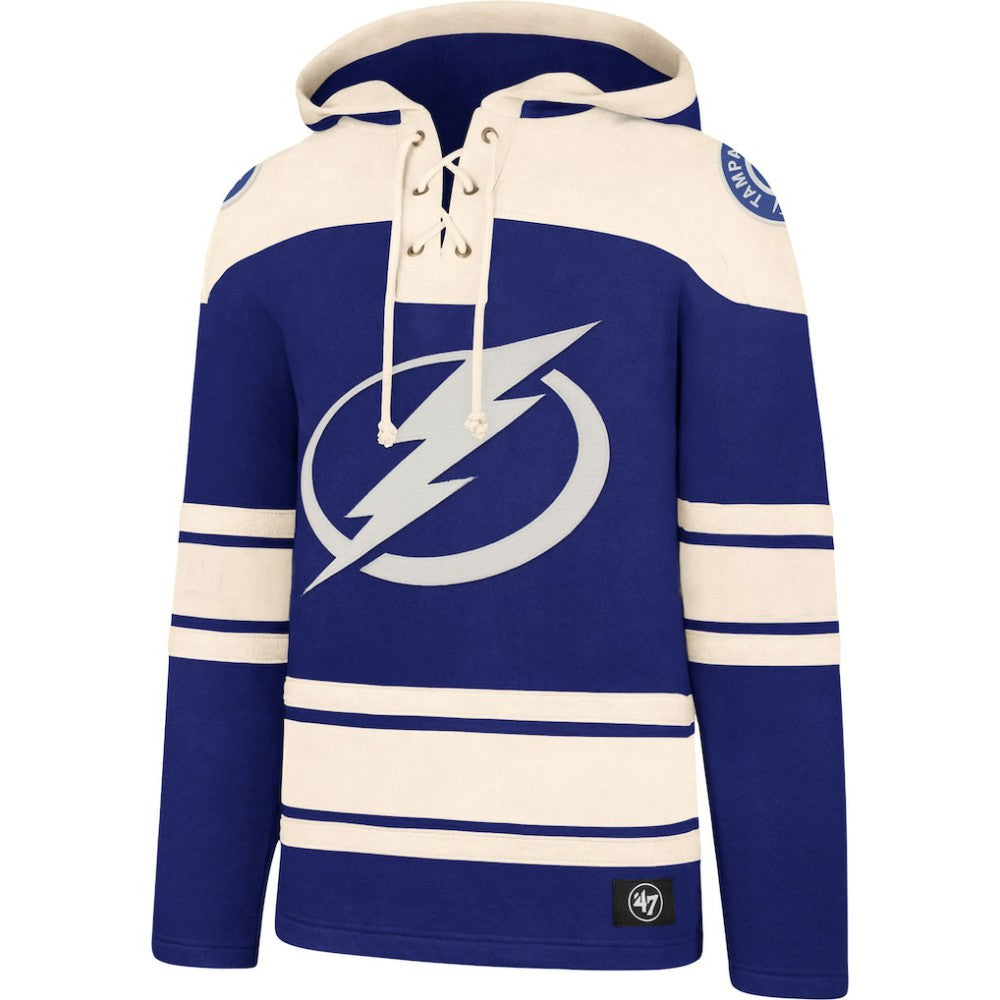 Tampa Bay Lightning '47 Superior Lacer Hoodie - Blue Hoodies