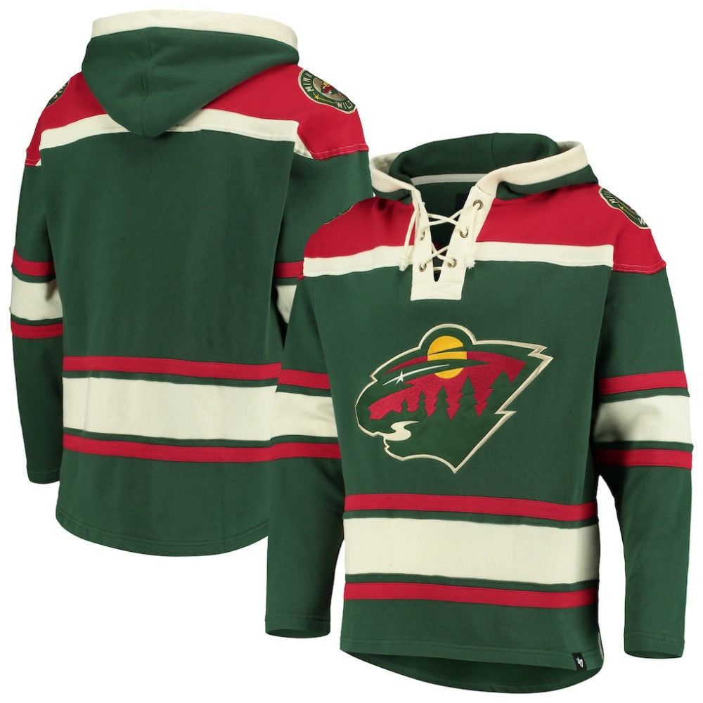 Minnesota Wild '47 Superior Lacer Hoodie - Green Hoodies