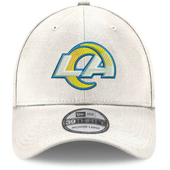 Los Angeles Rams New Era LA Logo Iced II 39THIRTY Flex Hat - White outlet