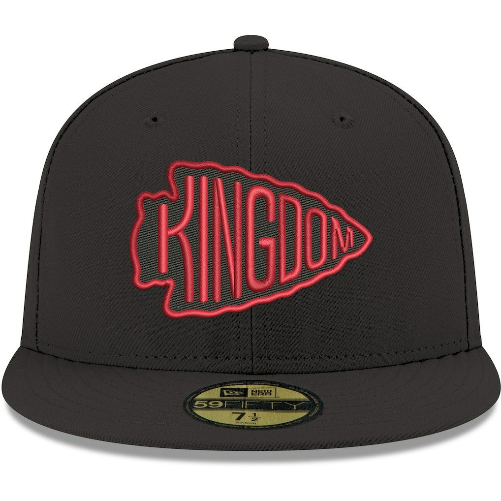 Kansas City Chiefs New Era Omaha 59FIFTY Fitted Hat - Black on sale