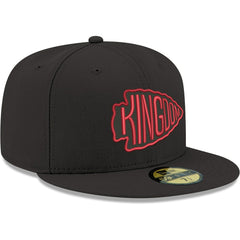 Kansas City Chiefs New Era Omaha 59FIFTY Fitted Hat - Black on sale