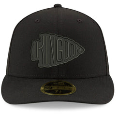 Kansas City Chiefs New Era Alternate Logo Black on Black Low Profile 59FIFTY II Fitted Hat - Black cheap