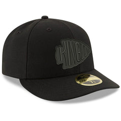 Kansas City Chiefs New Era Alternate Logo Black on Black Low Profile 59FIFTY II Fitted Hat - Black cheap