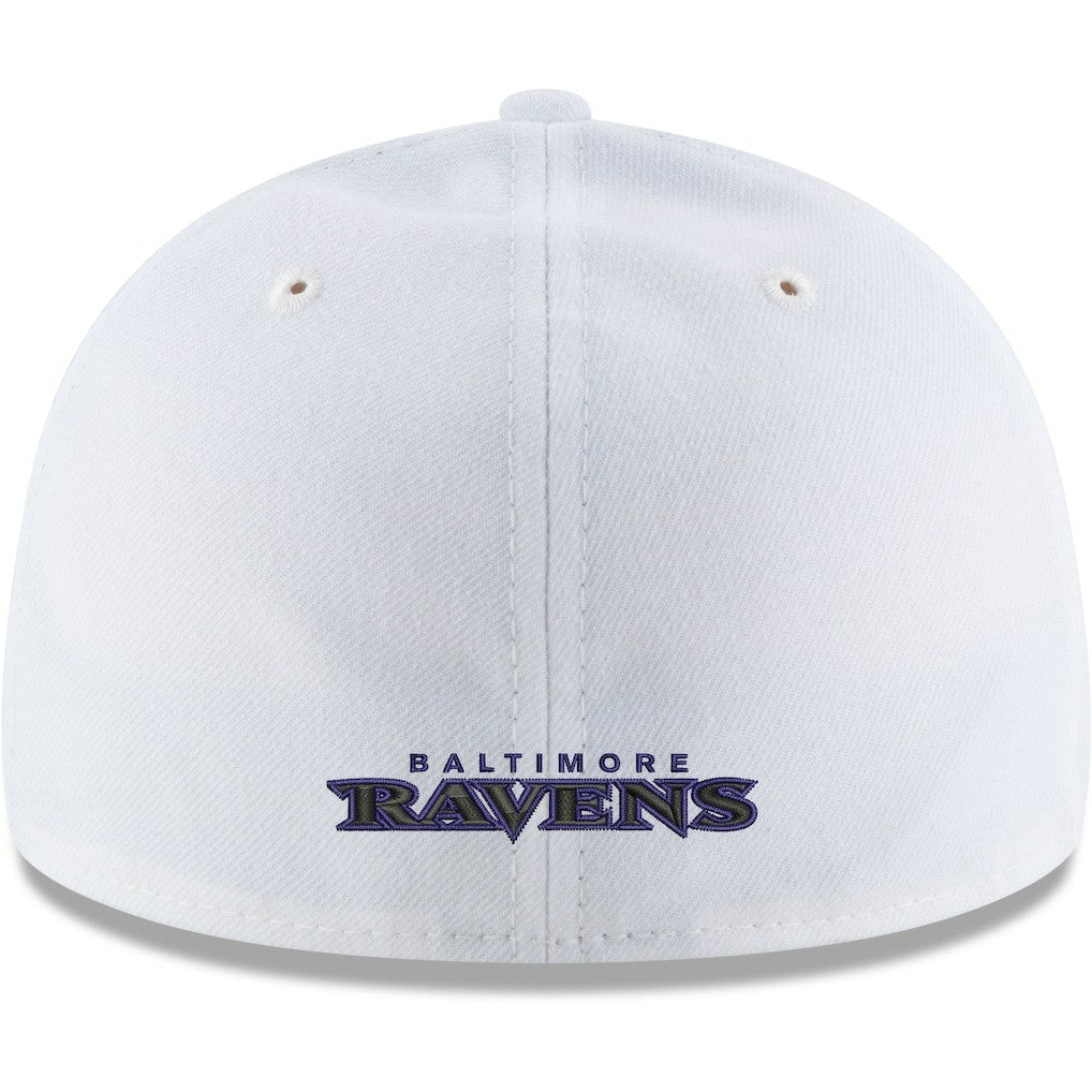 Baltimore Ravens New Era Omaha Low Profile 59FIFTY Fitted Hat - White on sale
