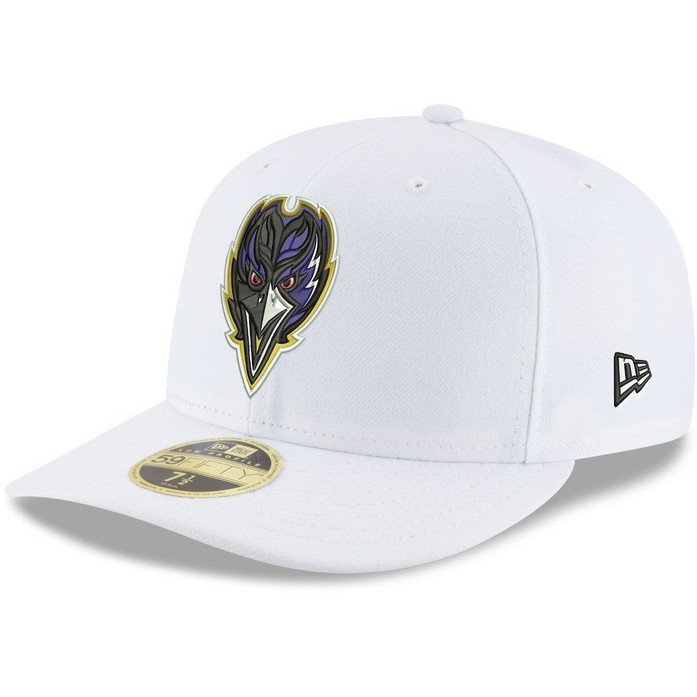 Baltimore Ravens New Era Omaha Low Profile 59FIFTY Fitted Hat - White on sale