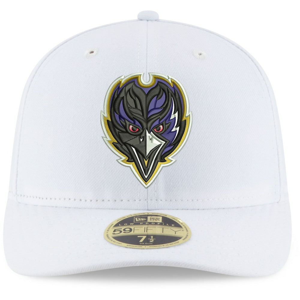 Baltimore Ravens New Era Omaha Low Profile 59FIFTY Fitted Hat - White on sale