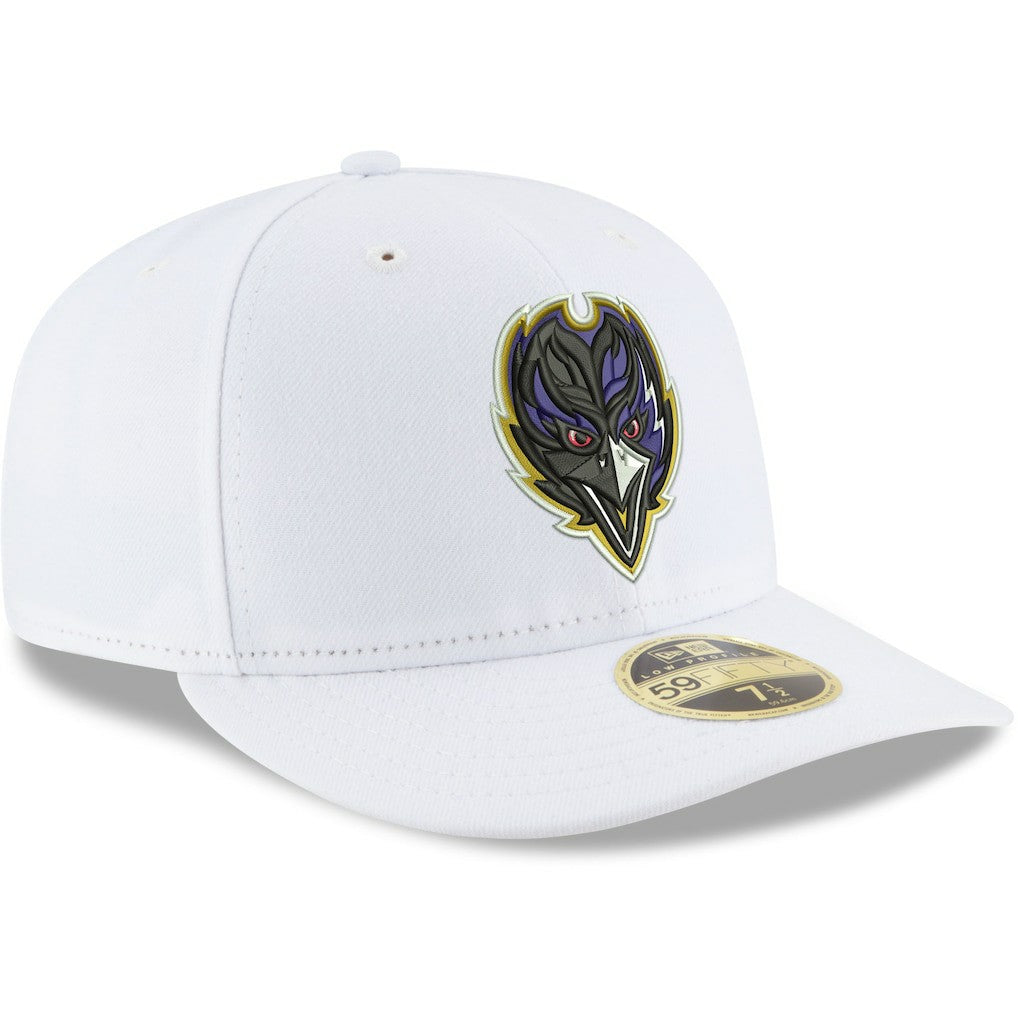 Baltimore Ravens New Era Omaha Low Profile 59FIFTY Fitted Hat - White on sale