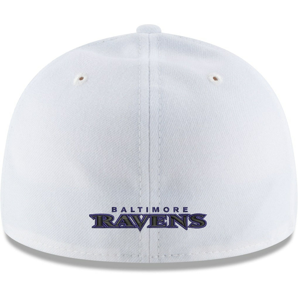 Baltimore Ravens New Era Omaha Low Profile 59FIFTY Fitted Hat - White on sale