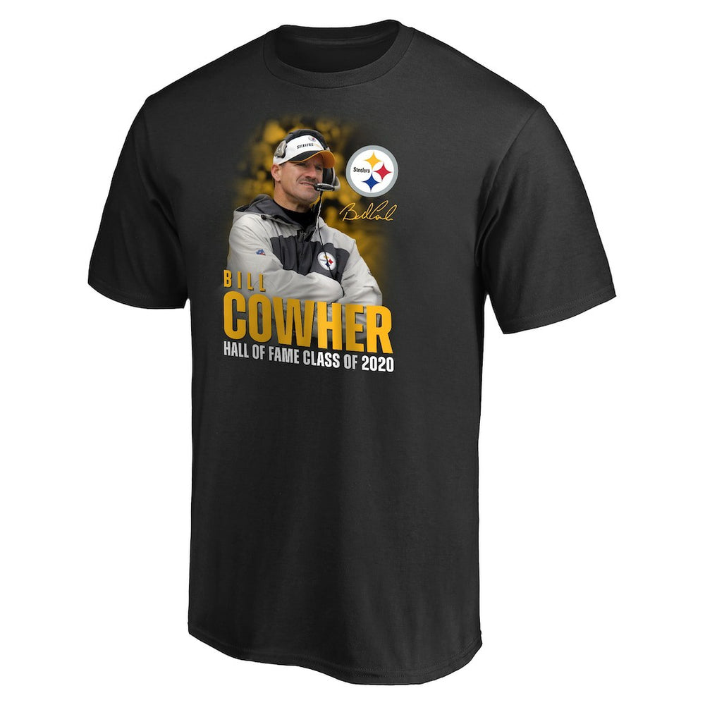 Bill Cowher Pittsburgh Steelers 2020 Pro Football Hall of Fame Inductee Coach Graphic T-Shirt - Black sale