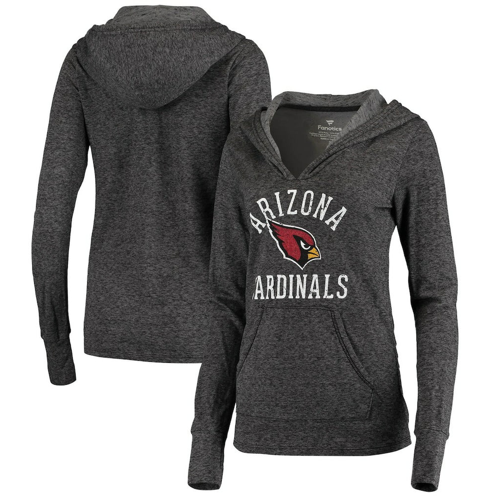 Arizona Cardinals Women's Doubleface Slub Pullover Hoodie - Black on sale
