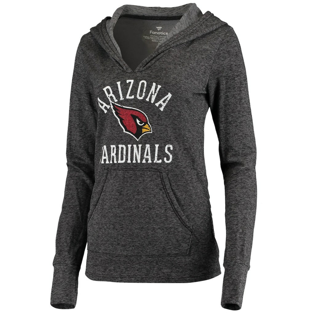 Arizona Cardinals Women's Doubleface Slub Pullover Hoodie - Black on sale