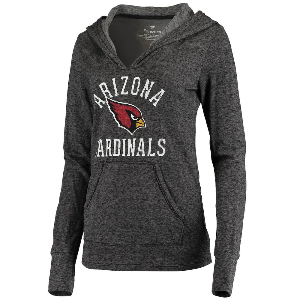 Arizona Cardinals Women's Doubleface Slub Pullover Hoodie - Black on sale