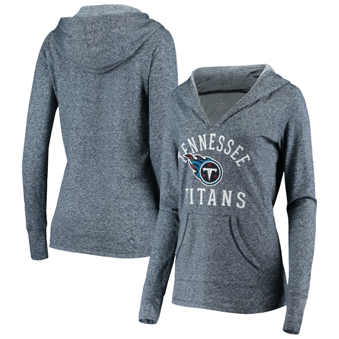 Tennessee Titans Women's Doubleface Slub Pullover Hoodie - Heather Navy cheap