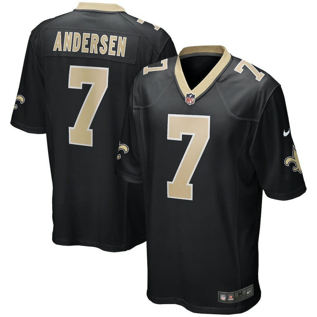Morten Andersen New Orleans Saints Game Retired Player Jersey - Black cheap