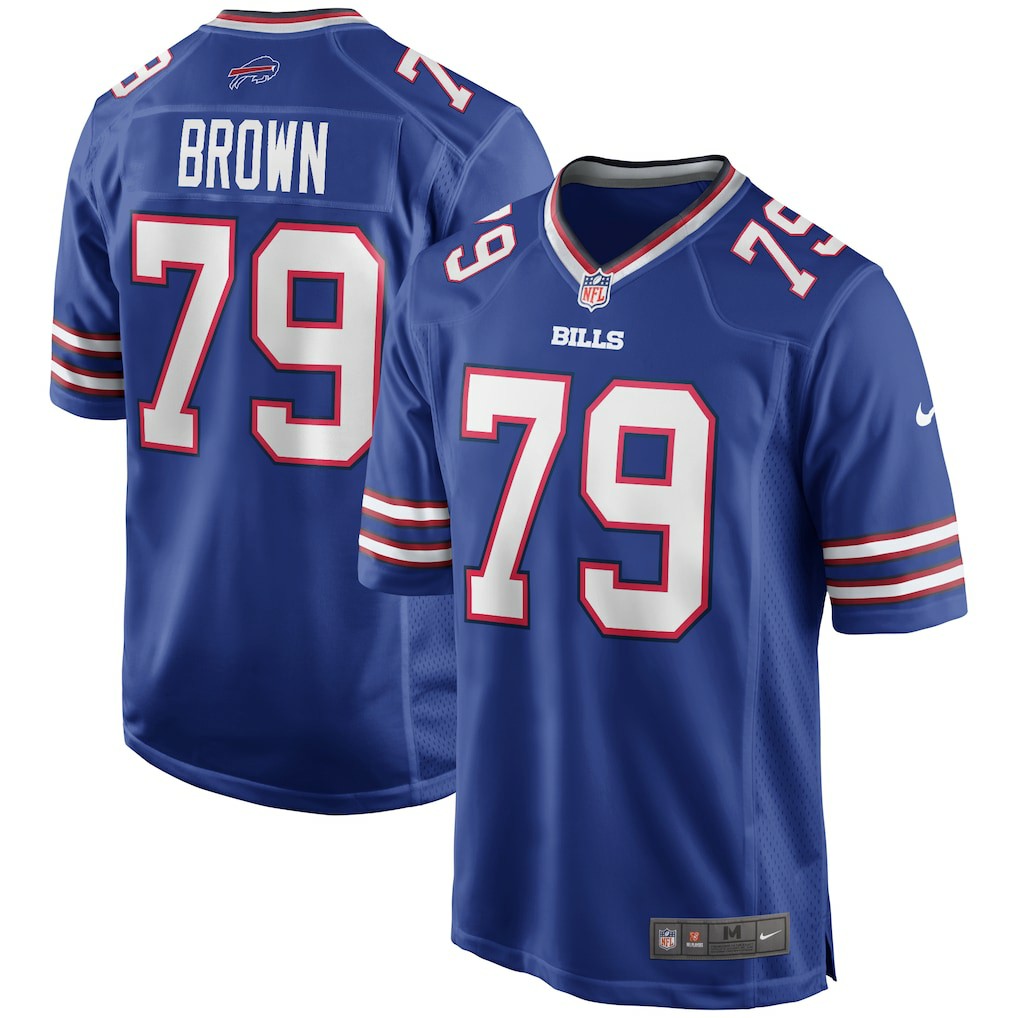 Ruben Brown Buffalo Bills Game Retired Player Jersey - Royal sale