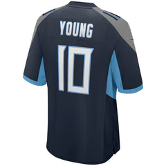 Vince Young Tennessee Titans Game Retired Player Jersey - Navy on sale