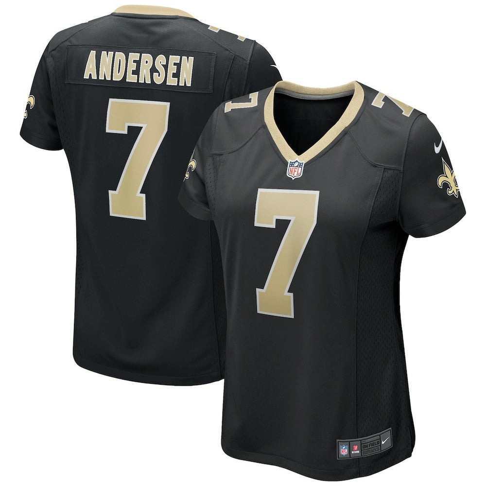 Morten Andersen New Orleans Saints Women's Game Retired Player Jersey - Black on sale