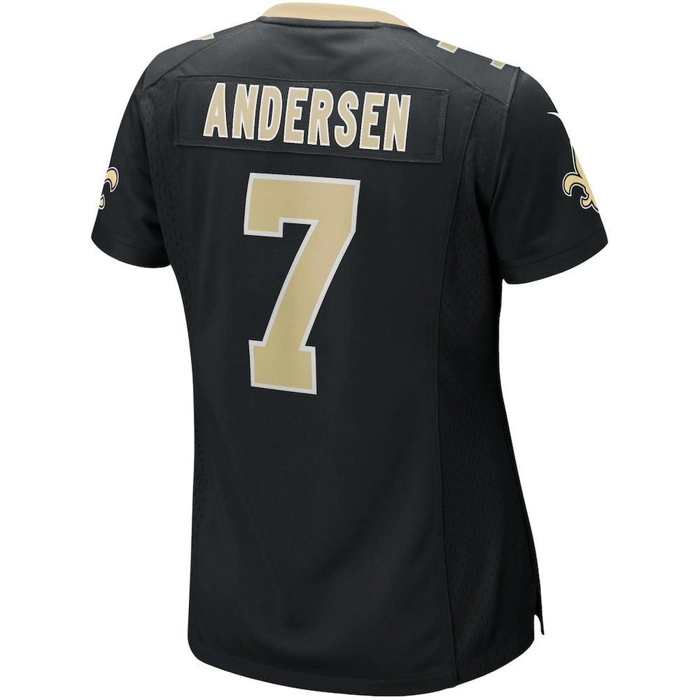 Morten Andersen New Orleans Saints Women's Game Retired Player Jersey - Black on sale