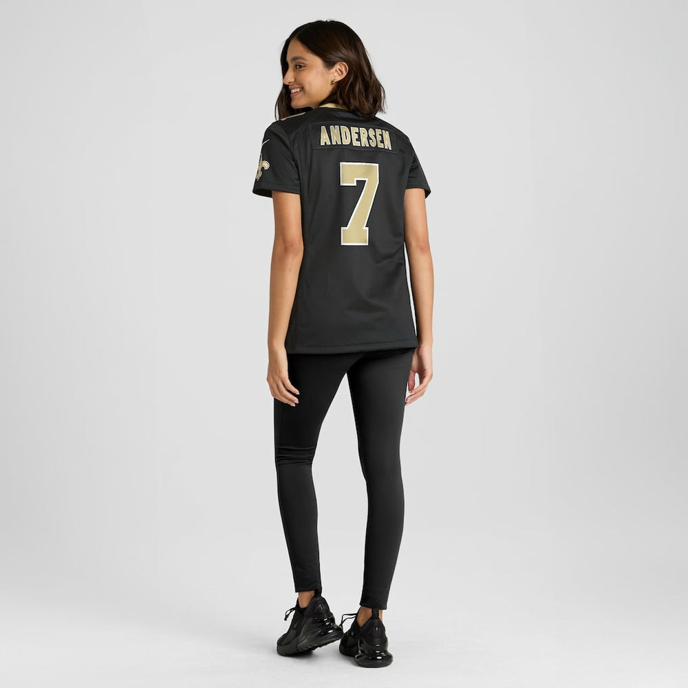 Morten Andersen New Orleans Saints Women's Game Retired Player Jersey - Black on sale