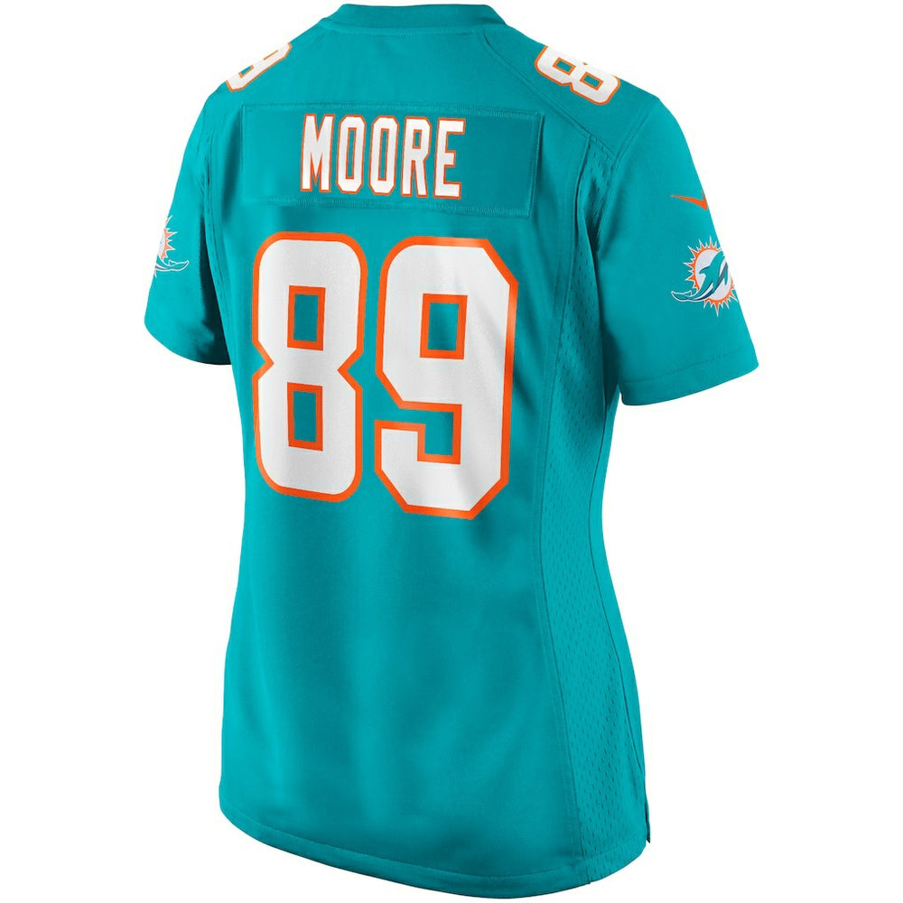 Nat Moore Miami Dolphins Women's Game Retired Player Jersey - Aqua on sale