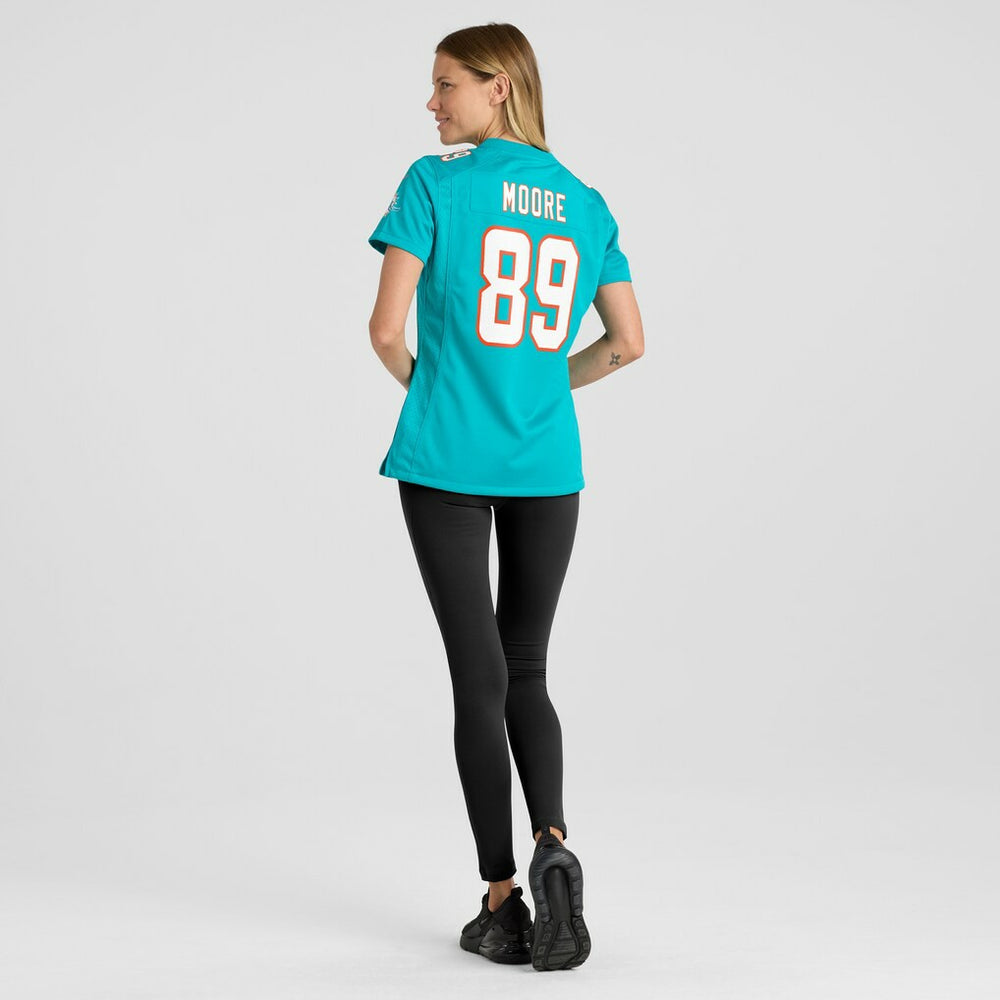 Nat Moore Miami Dolphins Women's Game Retired Player Jersey - Aqua on sale