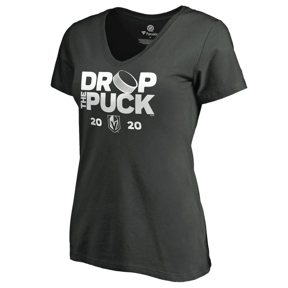 Vegas Golden Knights Women's Drop the Puck V-Neck T-Shirt - Black T-shirts