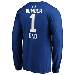 Indianapolis Colts #1 Dad Long Sleeve Team Logo T-Shirt - Royal outlet