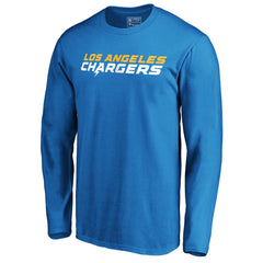 Los Angeles Chargers #1 Dad Long Sleeve Team Logo T-Shirt - Light Blue sale