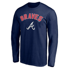 Atlanta Braves Personalized Winning Streak Name & Number Long Sleeve T-Shirt Navy