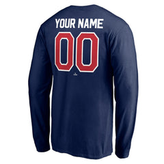 Boston Red Sox Personalized Winning Streak Name & Number Long Sleeve T-Shirt Navy