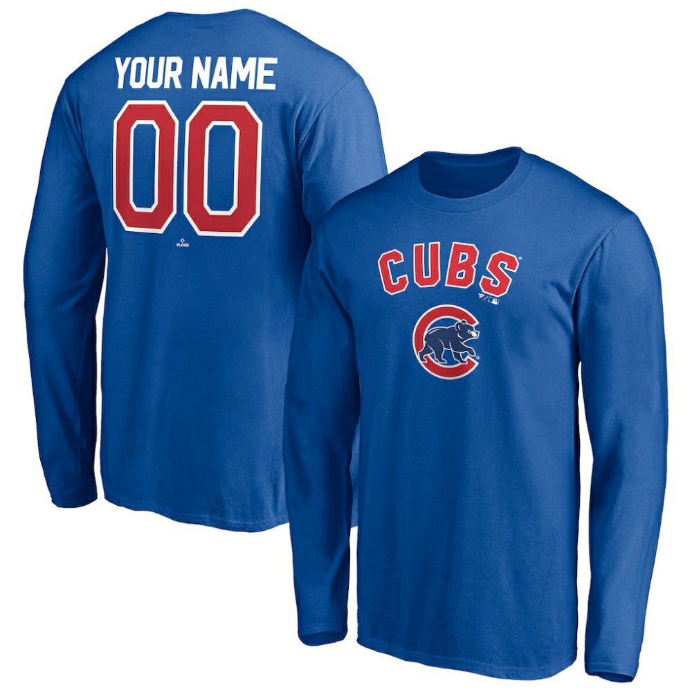 Chicago Cubs Personalized Winning Streak Name & Number Long Sleeve T-Shirt Royal