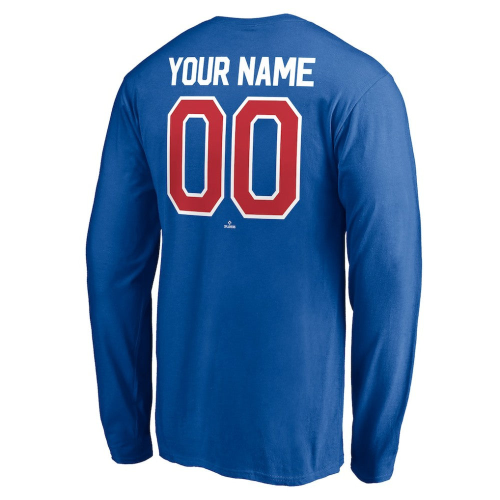 Chicago Cubs Personalized Winning Streak Name & Number Long Sleeve T-Shirt Royal