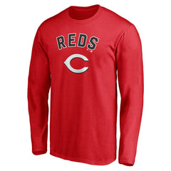 Cincinnati Reds Personalized Winning Streak Name & Number Long Sleeve T-Shirt Red