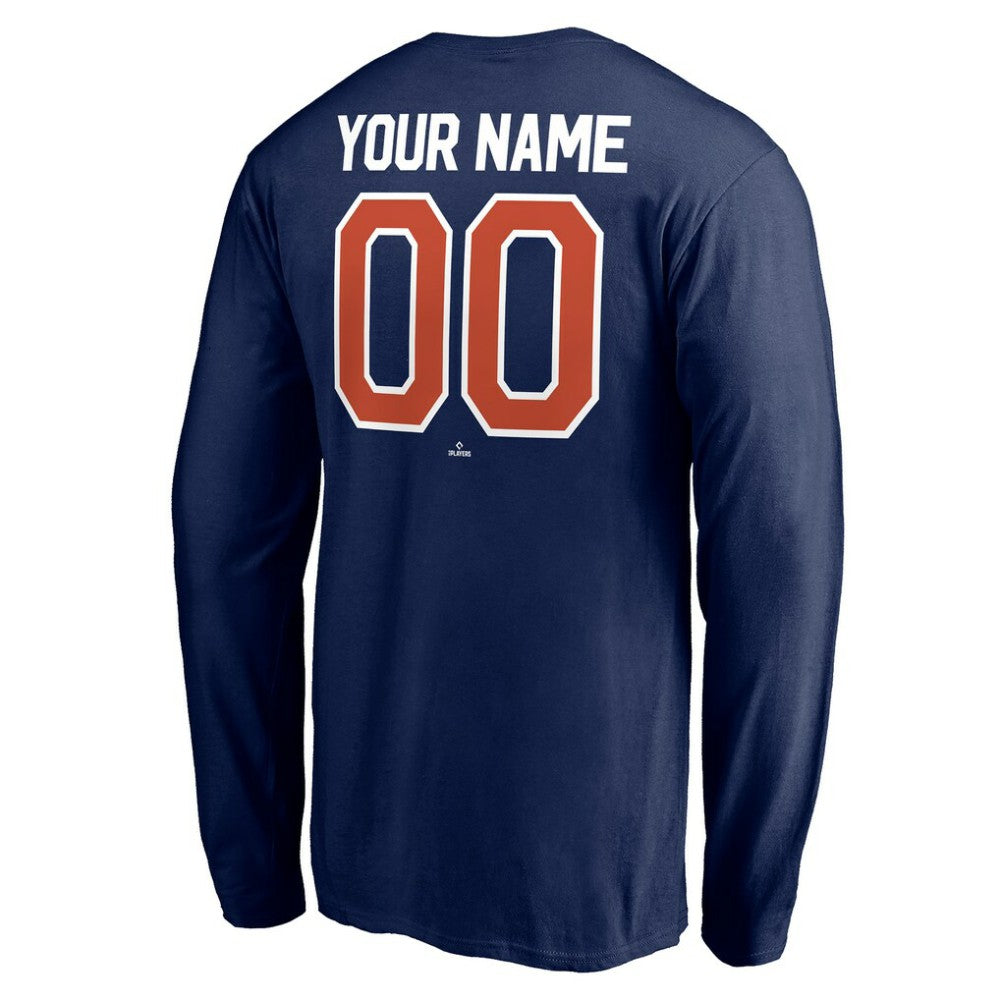 Houston Astros Personalized Winning Streak Name & Number Long Sleeve T-Shirt Navy