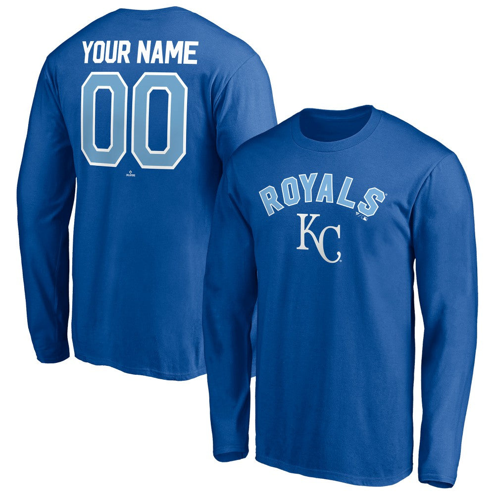 Kansas City Royals Personalized Winning Streak Name & Number Long Sleeve T-Shirt Royal