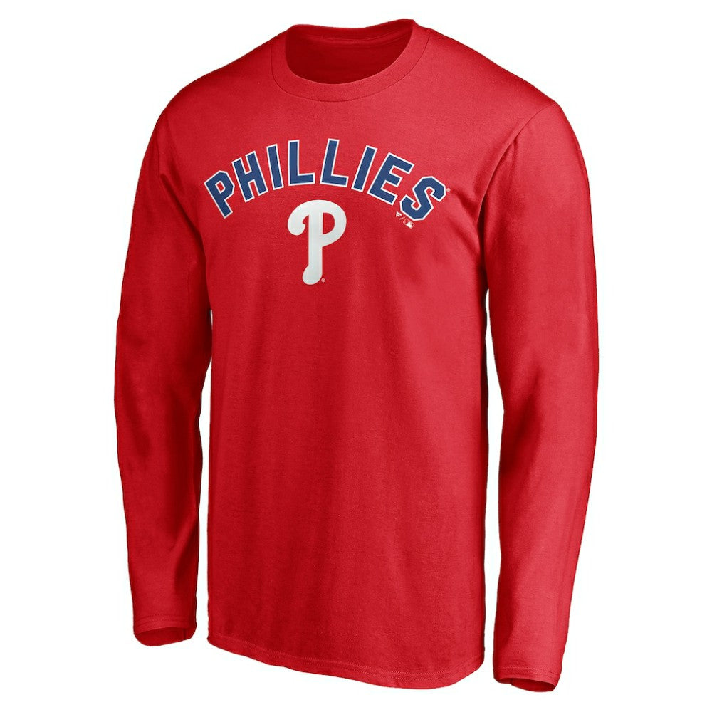 Philadelphia Phillies Personalized Winning Streak Name & Number Long Sleeve T-Shirt Red