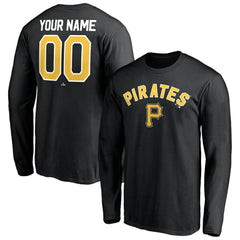Pittsburgh Pirates Personalized Winning Streak Name & Number Long Sleeve T-Shirt Black