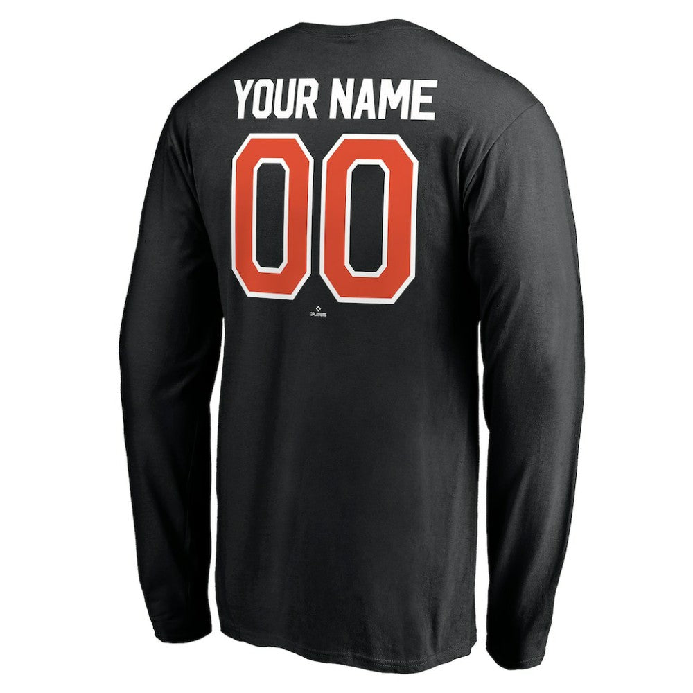 San Francisco Giants Personalized Winning Streak Name & Number Long Sleeve T-Shirt Black