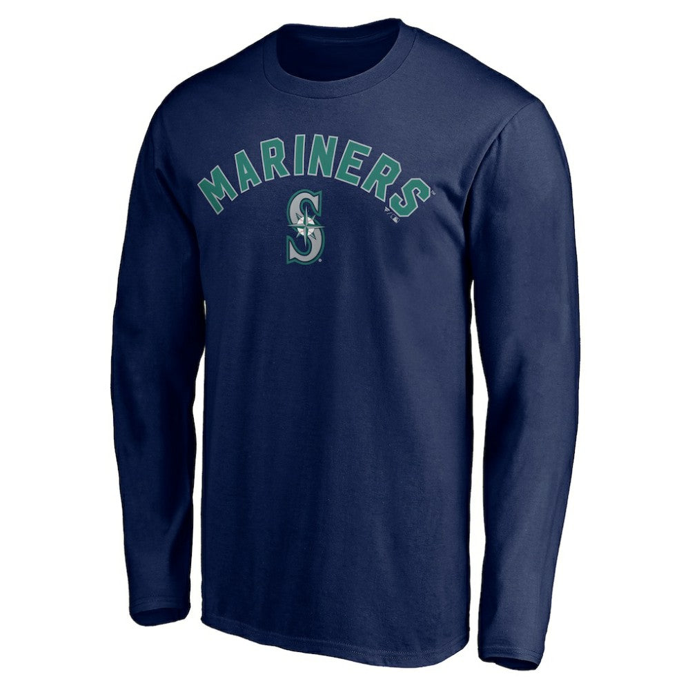 Seattle Mariners Personalized Winning Streak Name & Number Long Sleeve T-Shirt Navy