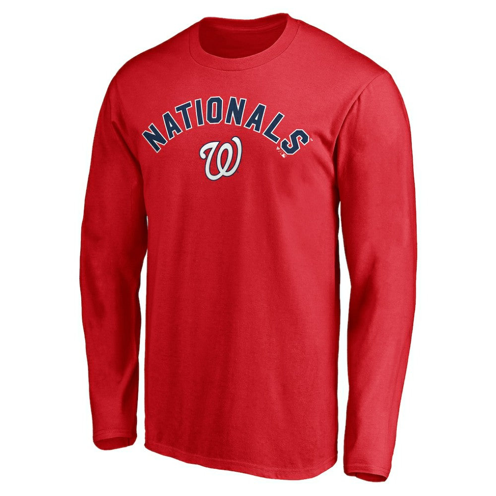 Washington Nationals Personalized Winning Streak Name & Number Long Sleeve T-Shirt Red