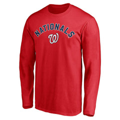 Washington Nationals Personalized Winning Streak Name & Number Long Sleeve T-Shirt Red
